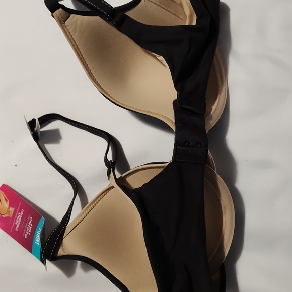 Maidenform Comfort dev Soft Demi Underwire Bra Black/Body Beige Lining 32C Women - Picture 6 of 10